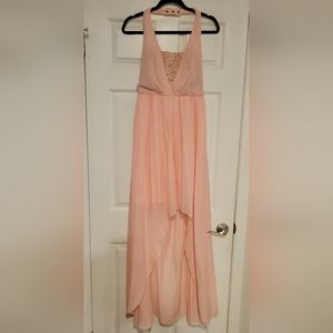 Pink Jessica Simpson High-low Halter Dress - Size 6